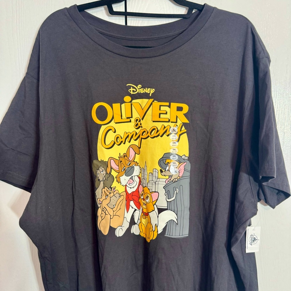 NWT. Disney Retro Oliver & Company Tee 3XL. Approx. 29”. Oliver & Company logo